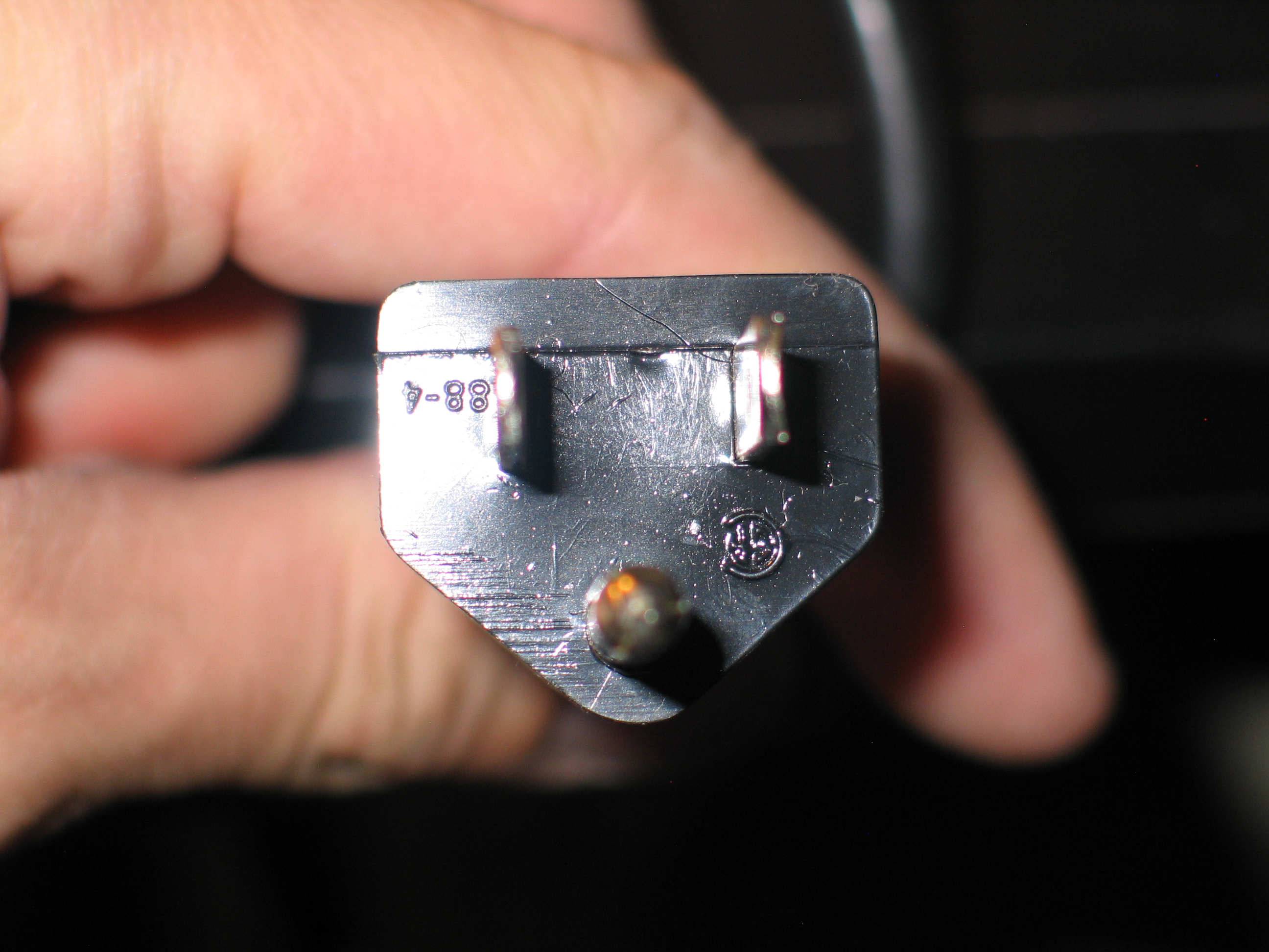 Front of NEMA 5-15P power cable